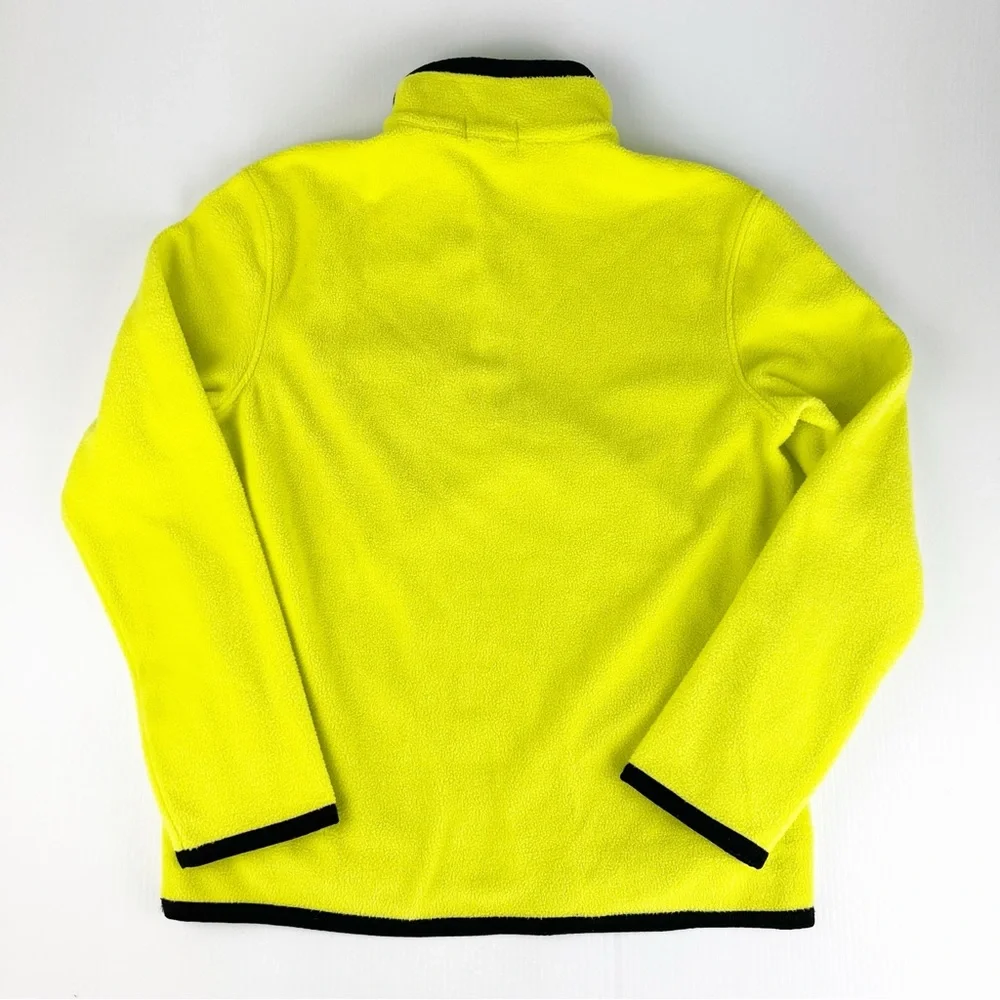 Polo Ralph Lauren Neon Yellow 1/4 Quarter Zip Fleece Sweater Sweatshirt Top